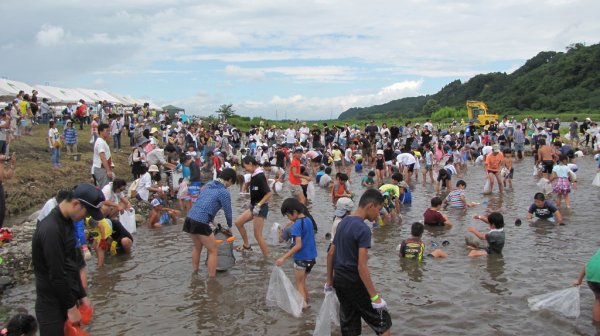 あゆのつかみ取り - 栃木県那須郡那珂川町